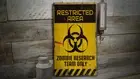 Zombie Restricted Area Vintage Distressed Sign, Personalized Wood Sign
