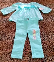 Baby 2-Piece Peplum Bodysuit Pant Set 12M