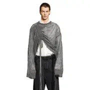 [ANN DEMEULEMEESTER] Palmar Drawstring Sweater Grey