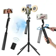 70.9" Auto Face Tracking Tripod 360° Rotation with Stand & Light, Phone Camera