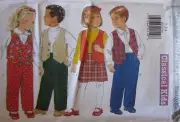 4645 Vintage Butterick SEWING Pattern Kids Vest Skirt Pants 2-6X UNCUT Classical