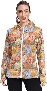 [Caihoyu] Essentials Hoodie with Thumb Holes Cooling Shirt UPF 50+ Protection Comfort Sweatshirt Hiking Outdoor Performance, Multicolor10, XX-Large