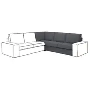 KIVIK corner section, Gunnared medium grey