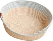yuksok Cotton Rope Woven Cat Bed Basket, Pet Accessories, Cat Lounge, All Four Seasons,Wear Resistant Dog Bed Cat House, XL