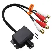 Car Home Audio Amplifier Bass RCA Gain Level Volume Control Knob LC-1 Black O4O4