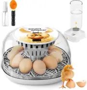 Egg Incubator for Hatching Chicks, Automatic Egg Turner Holds 12 Eggs, Smart Inc
