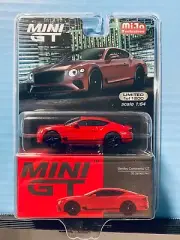 1/64 MINI GT BENTLEY CONTINENTAL GT ST JAMES RED LHD MIJO EXCLUSIVES 1/1200
