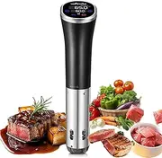 Sous Vide Machine with LCD Digital Display, 1100W Electric Immersion Circulator Cooker, 25-95℃ Adjustable Temperature & Time Control, IPX7 Waterproof, Sous Vide Precision Cooker for Steaks, Chicken