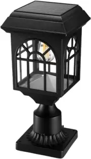 OGL Solar Led Post Light Outdoor Garden Gate Street Pathway Security Lamp Cap...