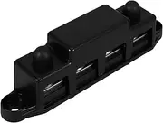 CHILDWEET Car Modified Power Distribution Block Fuse Surge Protector Wall Outlet Wire Marine Battery Power Bank Heavy Duty Din Battery Positive Terminal Cover Cap Multi Phone Cables PC Black