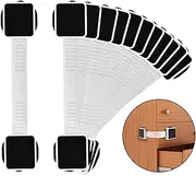 12 Pack Baby Proofing Cabinet Locks,Child Safety Latches Lock with Adhesive,No Drilling and Adjustable Strap Length for Drawers,Fridge,Dishwasher,Toilet Seat,Cupboard,Oven