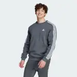 【ADIDAS 愛迪達】M 3S FL SWT 灰白 運動服 圓領套頭 大學T 男 長袖 運動(IJ6471 ∞)