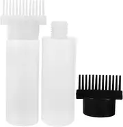 Healvian Hair Oil Bottle Comb Set Shampoo Dispenser Empty Bottles for Salon Use