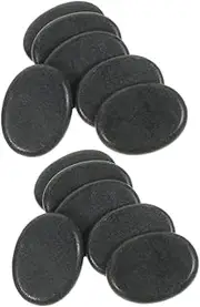12pcs Volcanic Stone Massage Stones for Relaxing Stress Thumb Scraper Portable Scraping Plate