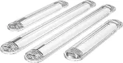 xuenair Clear Furniture Bumpers, Silicone Rubber Wall Protector from Chair Back, Adhesive Shower Door Bumpers for Cabinet Door Car Door Drawer Toilet Lid (2long2short,4)
