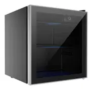 YOPOWER Bar Fridge Portable Fridges Glass Door Mini Beverage Refrigerator 46L