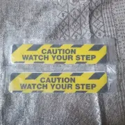 4 Safety CAUTION WATCH YOUR STEP Anti-Slip Traction Tape Non Skid 14"x 3" In