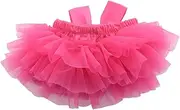 HAPINARY Photography Tutu Skirt Headband Set Baby Girls Newborn Dress Accessory Satin Elastic Size l Rosy