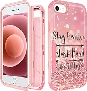 Plakill for iPhone SE Case 2020/2022/3rd Generation, for iPhone 8/7 Case, Heavy Duty Protective Inspirational Cute Phone Cover for Women Men Girls Boys Hard Cases for iPhone 7/8/SE