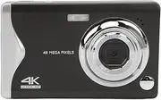 Digital Camera, FHD 4K 48MP Digital Point and Shoot Camera with 3.0in LCD Screen, 16X Zoom, Built in Fill Light, Anti Shaking, Portable Camera for Vlogging (Black)