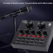 Audio External Live Broadcast Sound Card Usb Headset Microphone For Mobile Phone Computer Pc Black Sound Cards (External)