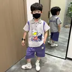 免運💖奧特曼夏季衣服男童夏裝套裝2024新款洋氣時髦兒童夏天帥氣韓版潮 RPDS