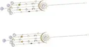 2pcs Garden Solar Decor Elegant Sun Catcher for Window Crystal Rainbow Maker Sun and Moon Decor Healing Stones Home Decor