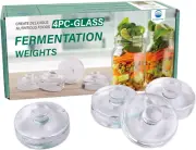 4 Pack Easy Grip Handle Glass Fermentation Weights Great Mason Jar Wide Mouth.