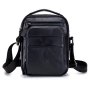 Mens Crossbody Bags Leather Business Shoulder Messager Handbag Backpack