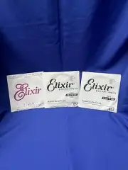 3 Elixir PolyWeb Coated .052 80/20 Bronze Individual Acoustic Guitar Strings