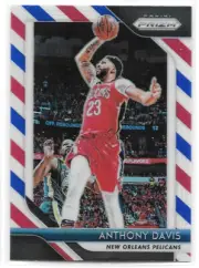 2018 19 Panini Prizm Anthony Davis Red White & Blue #177 New Orleans Pelicans
