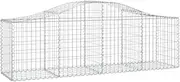 Arched Gabion Basket 200x50x60/80 cm Galvanised Iron - Decorative Garden Planter for Outdoor Landscaping, Durable & Rust-Resistant - Perfect for Modern Gardens & Patios