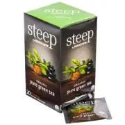 Organic Green Tea Bags - 20 Count - Pure, Steeped Flavor