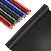 Glarks 1 Roll 98.42FT X 15.74’’ Cellophane Wrap Roll Transparent Black Cellophane Wrapping Paper Cellophane Roll Wrap Cellophane Bags Gift Basket Wrap Cello Wrap for Gift Flower Basket Decoration