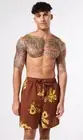 NWT Sunchaser Printed Sleep Short in Brown & Multi | SAVAGE X FENTY Men’s Shorts