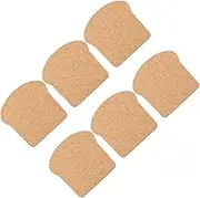 BIUDECO Cork Coasters Bread Toast Shape Heat Mats for Table Tea Coasters Cup Mats for Friends Family