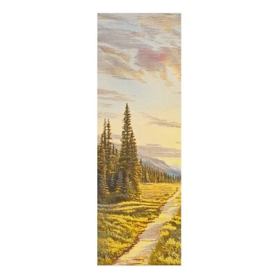 Retro Nature-Inspired Foam Yoga Mat Exercise Fitness Alaska Mitzisniftis Art