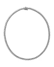 Bloomingdale's Fine Collection Certified Lab Grown Diamond Tennis Necklace in 18K White Gold, 20.0 tcw