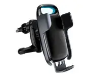 15W Wireless Fast Charging Smart Sensor Car Gravity Bracket Car Outlet Mobile Phone Bracket Can Be Rotated-Black