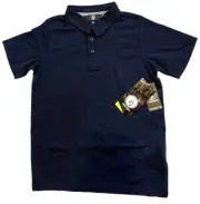 Volcom Polo Boys 7 Little Wowzer Navy Short Sleeve Logo 2T-7X Little Youth