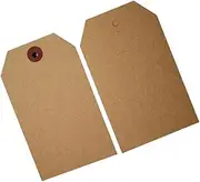 BCOATH 100pcs Brown Paper Tags DIY Labels for Weddings Birthdays Present Decorating Price Tags Scrapbooking and Party Favors Vintage Style for Creative Uses