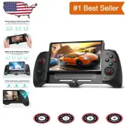 Stylish Black Controller for Switch/OLED with Dual Vibration & Non-Slip Grip
