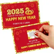 30 Count Chinese New Year 2025 Scratch Off Fortune Party Game Cards