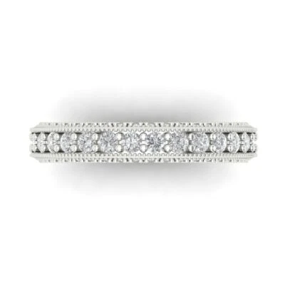 1.44Ct Everyday Promise Eternity Ring Band, Real Gold, Anniversary Wedding Gift
