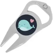 Whale Love Golf Ball Marker Divot Repair Tool Bottle Opener