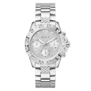 Guess Sport Majesty Sport Silver-Tone Crystal Bezel Men's Watch GW0771L1