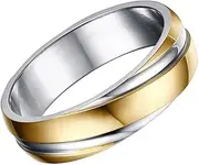 [WRITWAA] Men's Ring Titanium Steel Twill Pattern Plated Chic Jewelry for Special Occasions