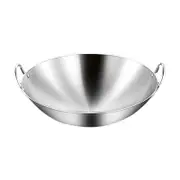 SOGA 55cm Stainless Steel Wok with Double Handles