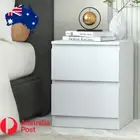 White 2 Drawer Bedside Table - Nightside Cabinet Anti-Rust - Easy to keep clean