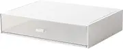 Desk Organizer with Drawers Stackable Storage Drawers, Plastic Compact Desk Storage Box Great for Office School Home Small Space- 1drawers (White)